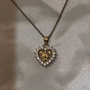 Disney Gold Mickey Mouse Diamond Necklace